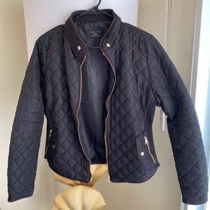 Quilted navy jacket